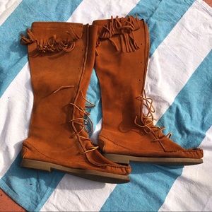 Knee High Moccasins Boots